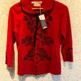 Pre-loved Wheels & Dollbaby Red Rose Knit Top