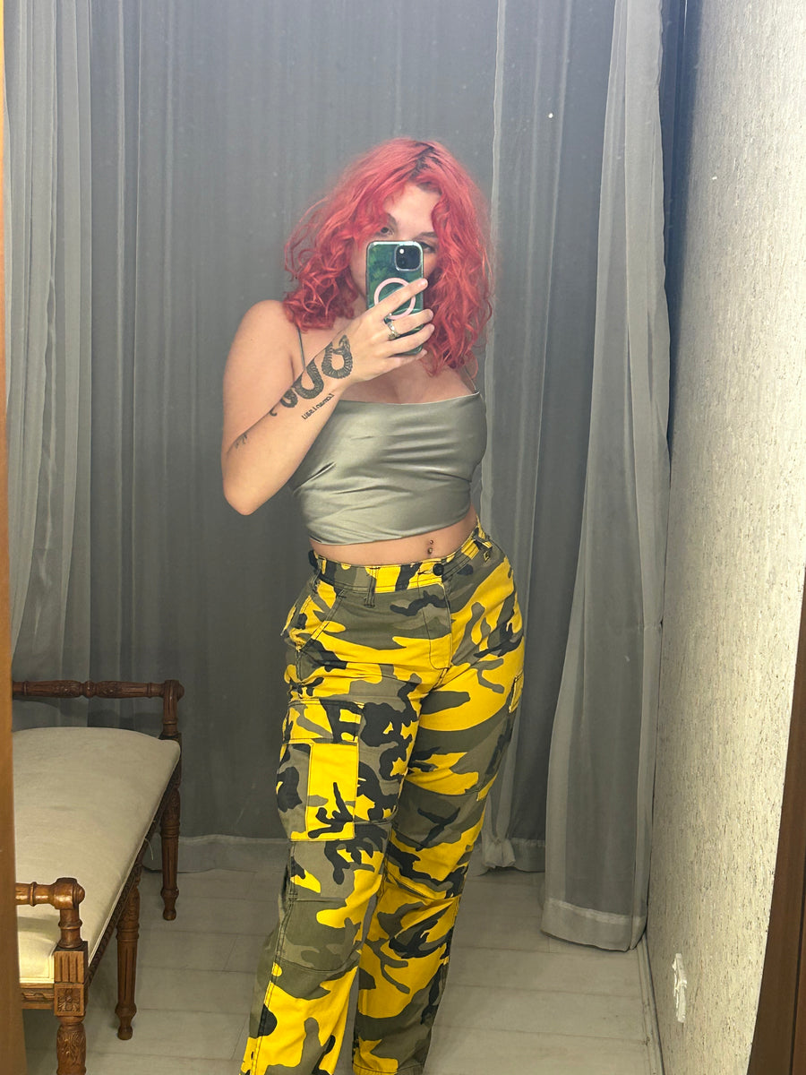 Red and 2025 yellow camo pants