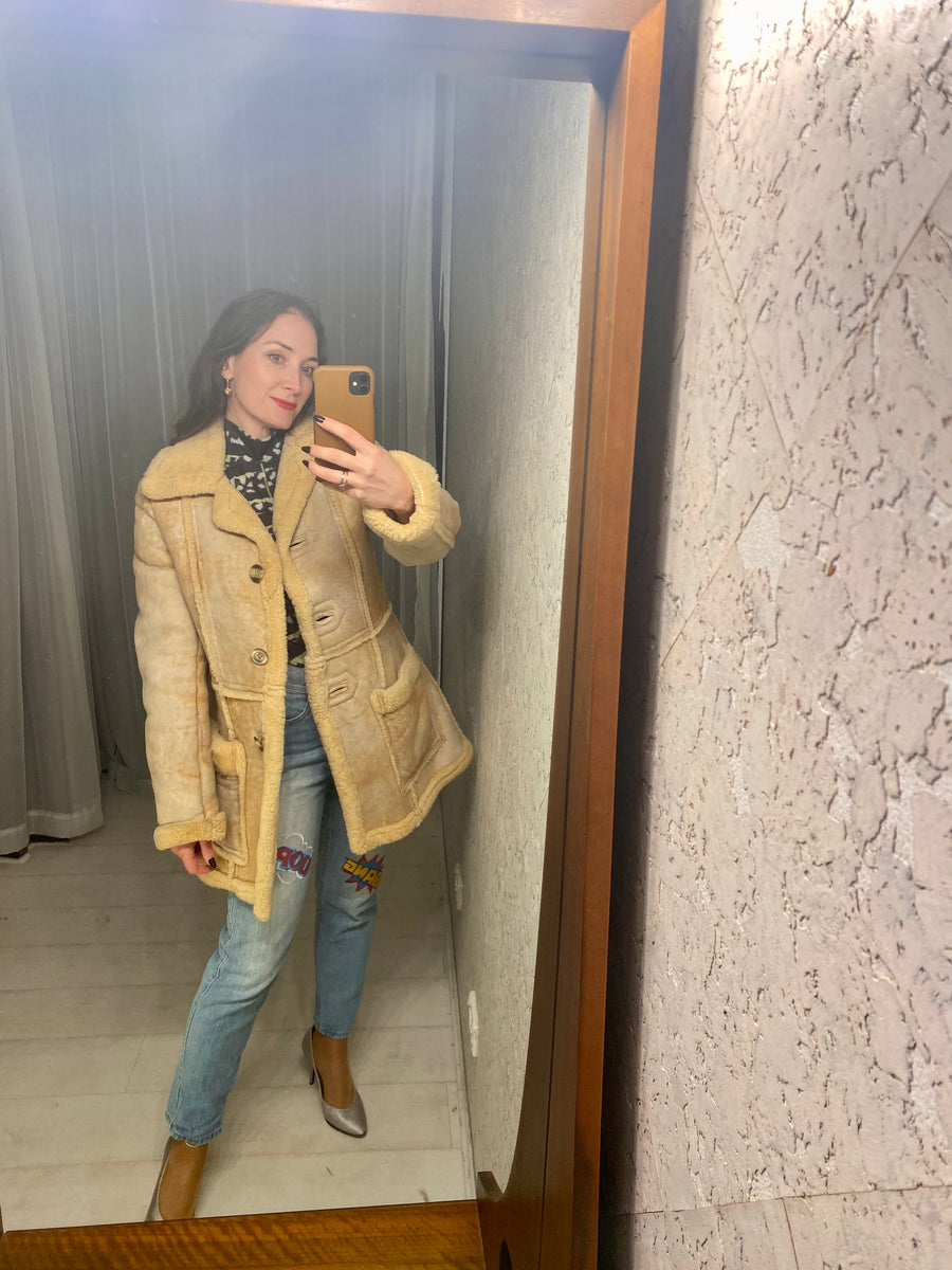 H&m 2025 shearling coat