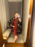 Vintage Black Brocade Coat