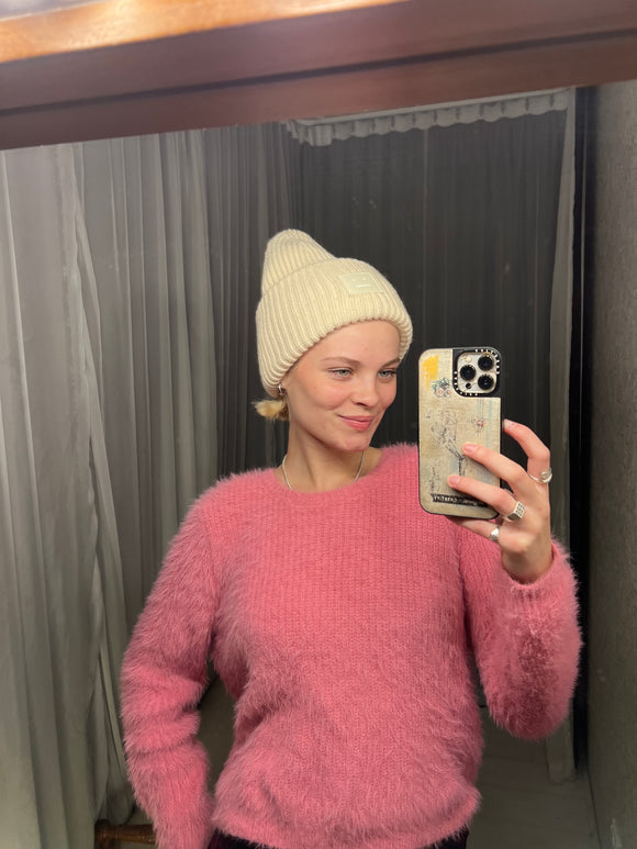 Pre-loved ACNE Studios Cream Wool Beanie