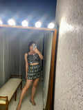 Pre-loved Black Silver Sequin Crop Top