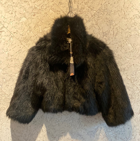 Pre-loved SIMONA Black Faux Fur Jacket