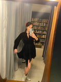 Pre-loved Black Velvet Skater Dress
