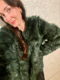 Pre-loved Green Faux Fur Jacket