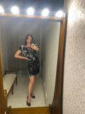 Pre-loved Black & White Sequin Dress