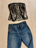 Pre-loved CUE Sequin Strapless Top
