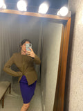 Vintage CELINE Purple Pencil Skirt