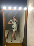 Pre-loved Black & White Sequin Dress