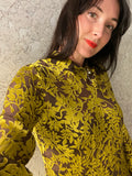 Pre-loved CUE Chartreuse Silk Burnout Top