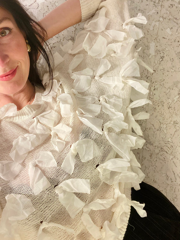 Pre-Loved White Bow Top