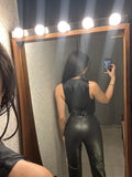 Classic Fit Leather Pants size 6