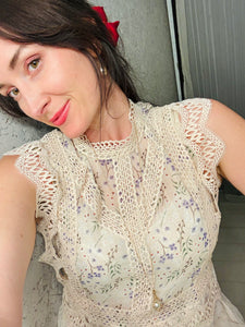 Pre-loved Zimmermann-Vibe Cream Lace Tulle Dress
