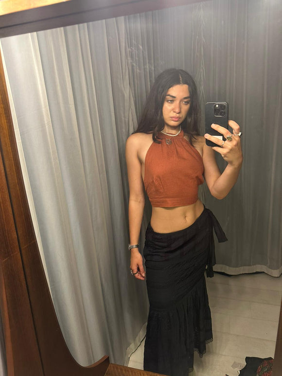 Pre-loved Terracotta Halter Top