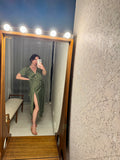 Pre-loved Olive Polkadot Dress