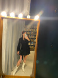 Pre-loved Black Velvet Skater Dress