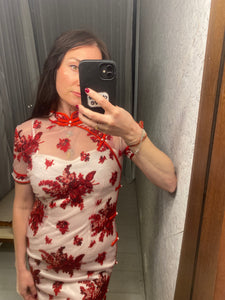 Pre-loved Red Lace Oriental Dress