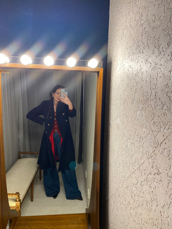 Vintage Leroy Navy Wool Coat