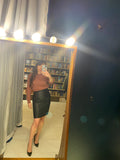 Pre-loved Byrnes Baker Black Leather Pencil Skirt
