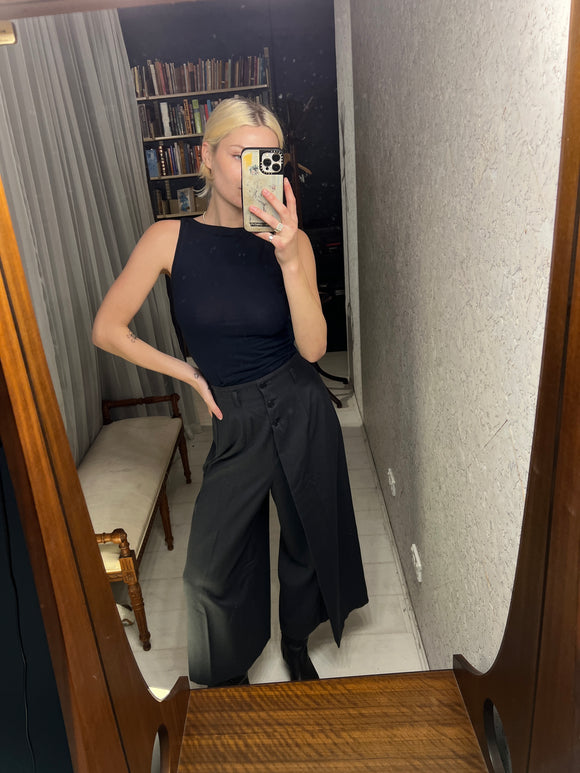 Pre-Loved Japanese Charcoal Wide Leg Pants