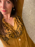 Pre-loved NU Denmark Mustard Luxe Peasant Top