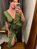 Pre-loved Olive Polkadot Dress