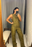 Pre-loved Khaki Top & Pants Set