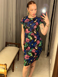 Pre-loved Blue Floral Mesh Dress