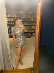 Pre-loved Karma Express Silver Sequin Mini Dress