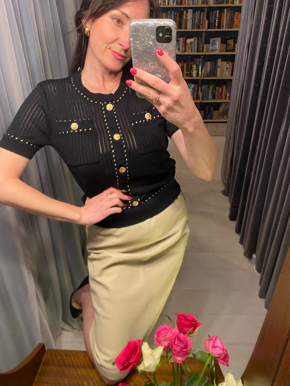 Pre-Loved Kinnatty Black Knit Top