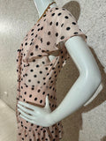 Pre-loved Pink Black Polkadot Ruffle Dress
