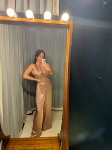 Pre-loved FOREVER Mauve Satin Jumpsuit