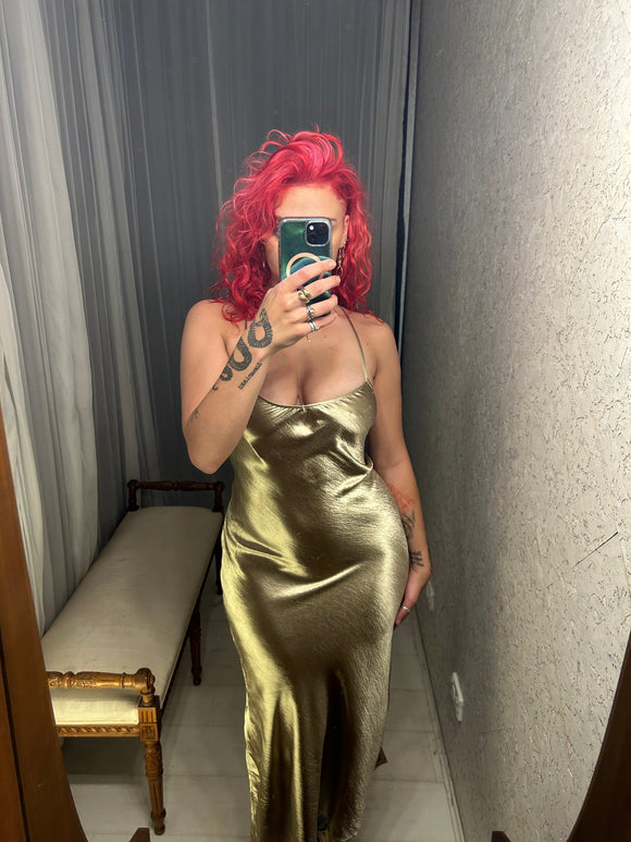 Pre-loved Gold Bias Dress AS IS