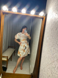 Pre-loved White Painterly Cotton Print Dress