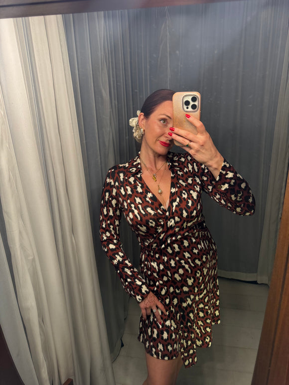 Pre-loved Diane Von Furstenberg Leopard Silk Dress