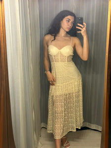 Pre-loved Saints Sinners Cream Lace Dress