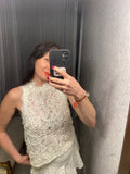 Pre-loved White Lace Sleeveless Top