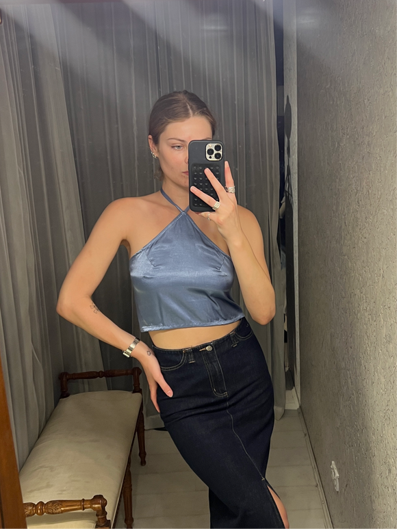 Pre-loved ESS Blue Halter Top