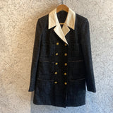 Pre-loved Black Tweed Chanel-Vibes Jacket