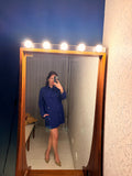 Vintage Thierry Mugler Blue Wool Jacket/Dress