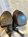 YSL Pewter Brown High Heels - Size 37