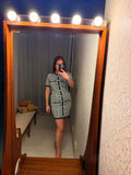 Pre-loved Metallic Knit Greek Keys Dress