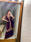 Vintage Plum Velvet Costume Dress