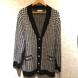 Pre-loved MNG Black White Knit Cardigan