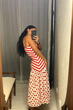 Vintage Raul Blanco Red & White Stripe Dress