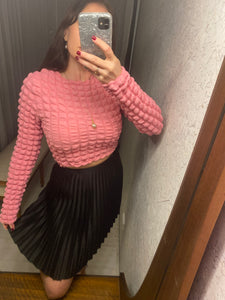 Pre-loved Sorelle Pink Bubble Crop Top