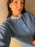 Vintage Blue Knit Cardigan