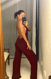 Pre-loved Old Flame Red Sparkle Jumpsuit