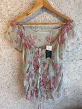 Pre-loved Aqua Pink Silk Sheer Top