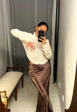 Pre-loved Cream Mesh Ruched Sleeve Top